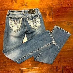 Miss Me Boot Studded JW6171B Blue Denim Women's Jeans Size 27